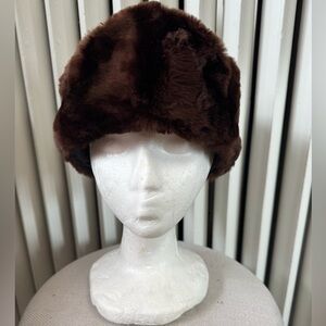 Luxurious Faux Fur Hat in Rich Brown